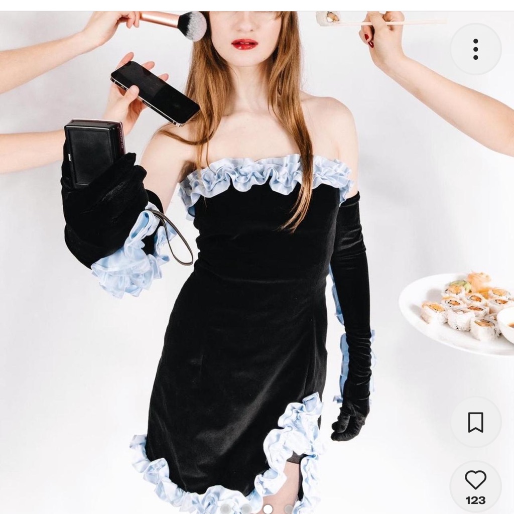 Miscreants London Mimi Dress With Gloves